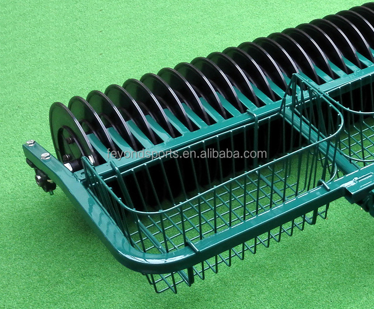 Golf Course Equipment Golf Range Picker 3 Section Golf Ball Pick up Harvester Machine With Basket