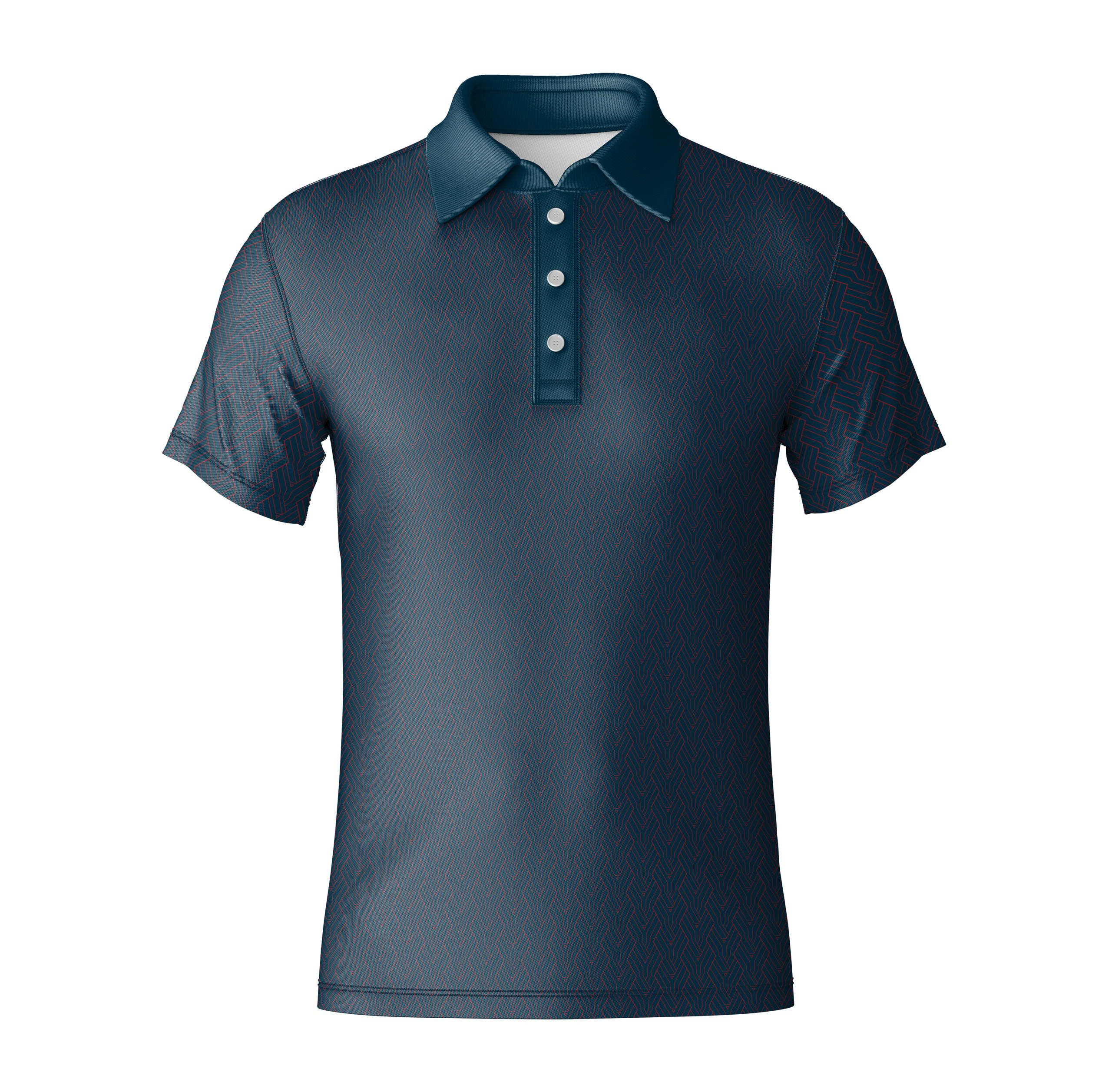 Custom Logo Golf Polo Shirt Breathable Poly Spandex Blend Sublimation Printed Design OEM Apparel Manufacturer Men's Polo Shirt