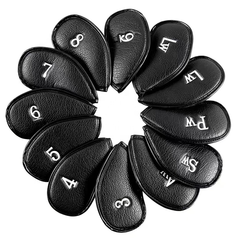 2023 Factory Wholesale Custom Golf Driver Headcover PU Leather Steel Golf Club Head Cover