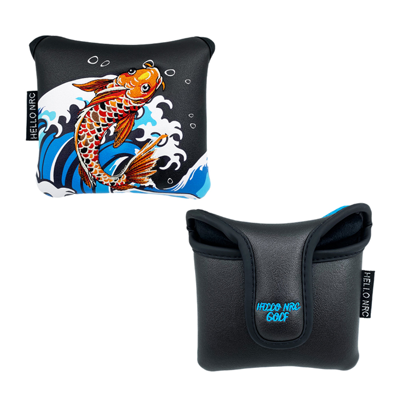 OEM/ODM Manufacturer Custom Logo Golf Putter Cover PU Durable with Embroidery Waterproof &amp; Magnetic Golf Club Head Cover