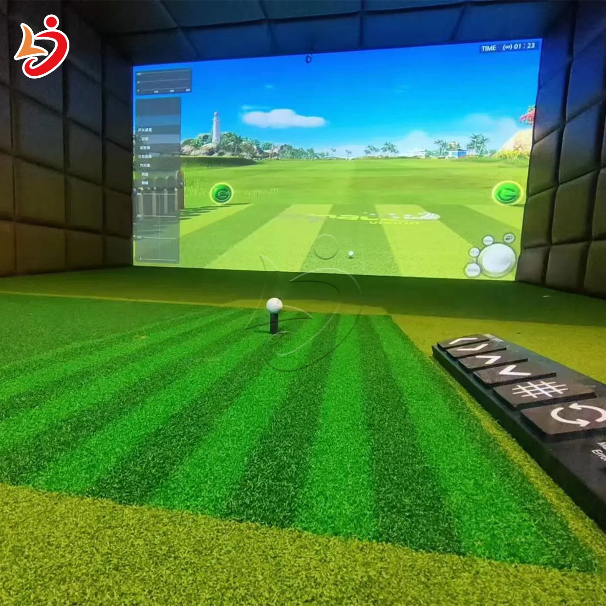 Hot-Selling Indoor Interactive Sports Golf Simulator Smart Projection Game Entertainment Center Machine