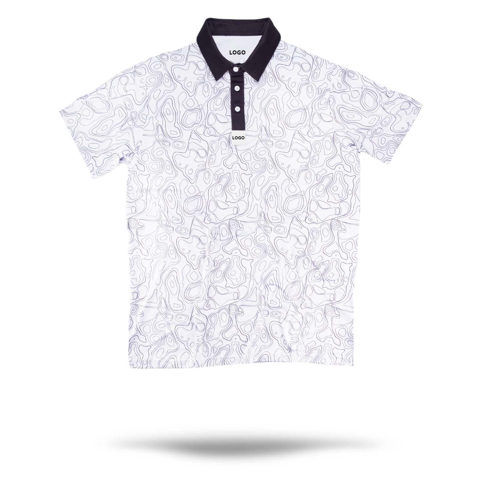 Customized Men's Golf Polo Organic High Spf 30 Full Print Sublimation Polyester 75% Spandex 25% Performance Golf Clothes Shirts