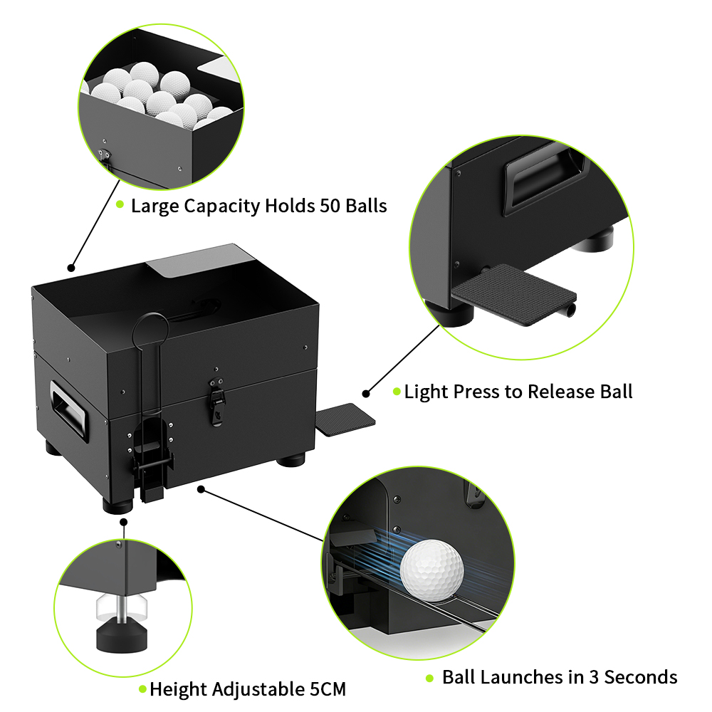 Custom Logo Golf Ball Dispenser Machine Heavy Metal Driving Range Indoor Outdoor OEM Manufacturer Golf Ball Dispenser Machine