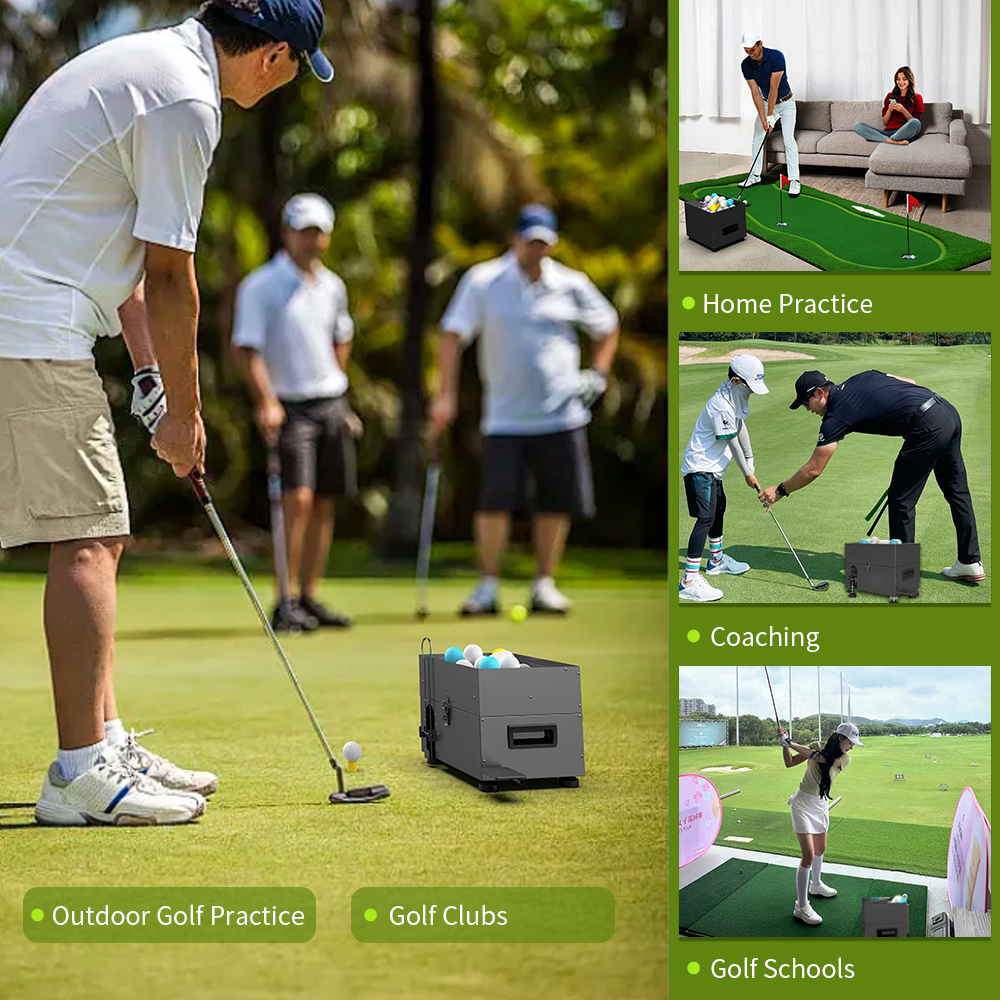 Custom Logo Golf Ball Dispenser Machine Heavy Metal Driving Range Indoor Outdoor OEM Manufacturer Golf Ball Dispenser Machine