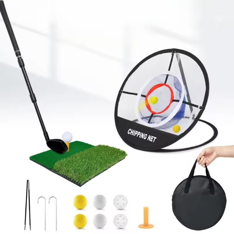 HW Golf Swing Trainer Chipping Net Set Foldable Indoor/Outdoor Practice System Perfect for Chipping &amp; Pitching Training