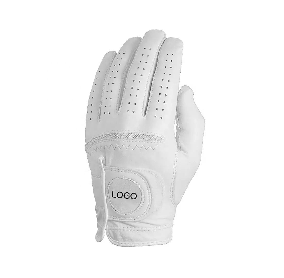 Professional Manufacturer Cabretta Golf Gloves Genuine Leather Non-Slip Custom Design Comfortable Sports Gloves