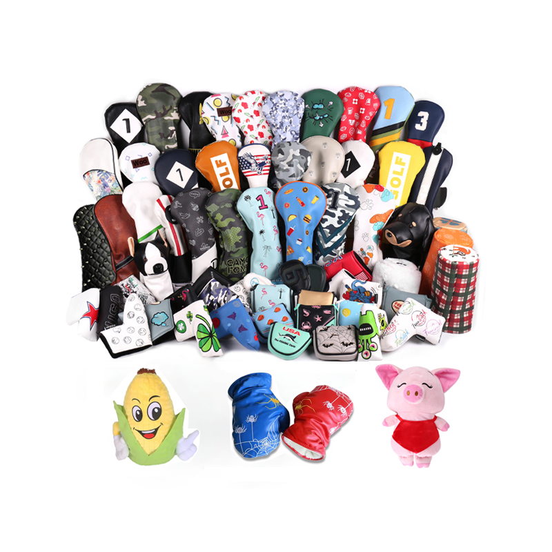 Leather Blade Mallet Magnet OEM Custom Golf Wood Driver Putter Iron Covers Golf Club Cover Golf Head Cover