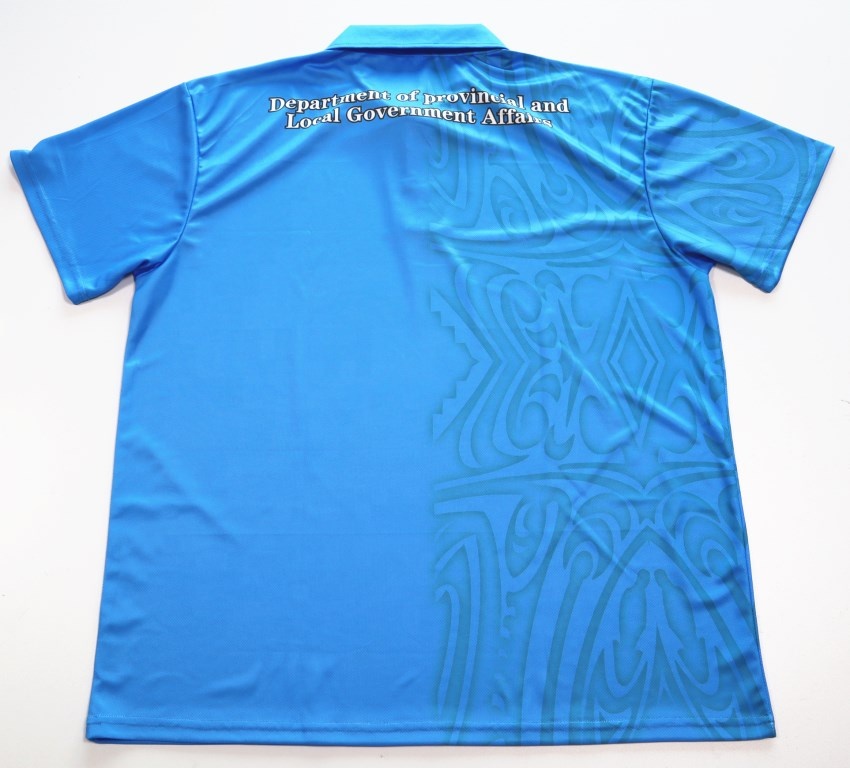 Custom logo Polyester Blue Dry Sublimation Golf Polo Shirt Manufacturer