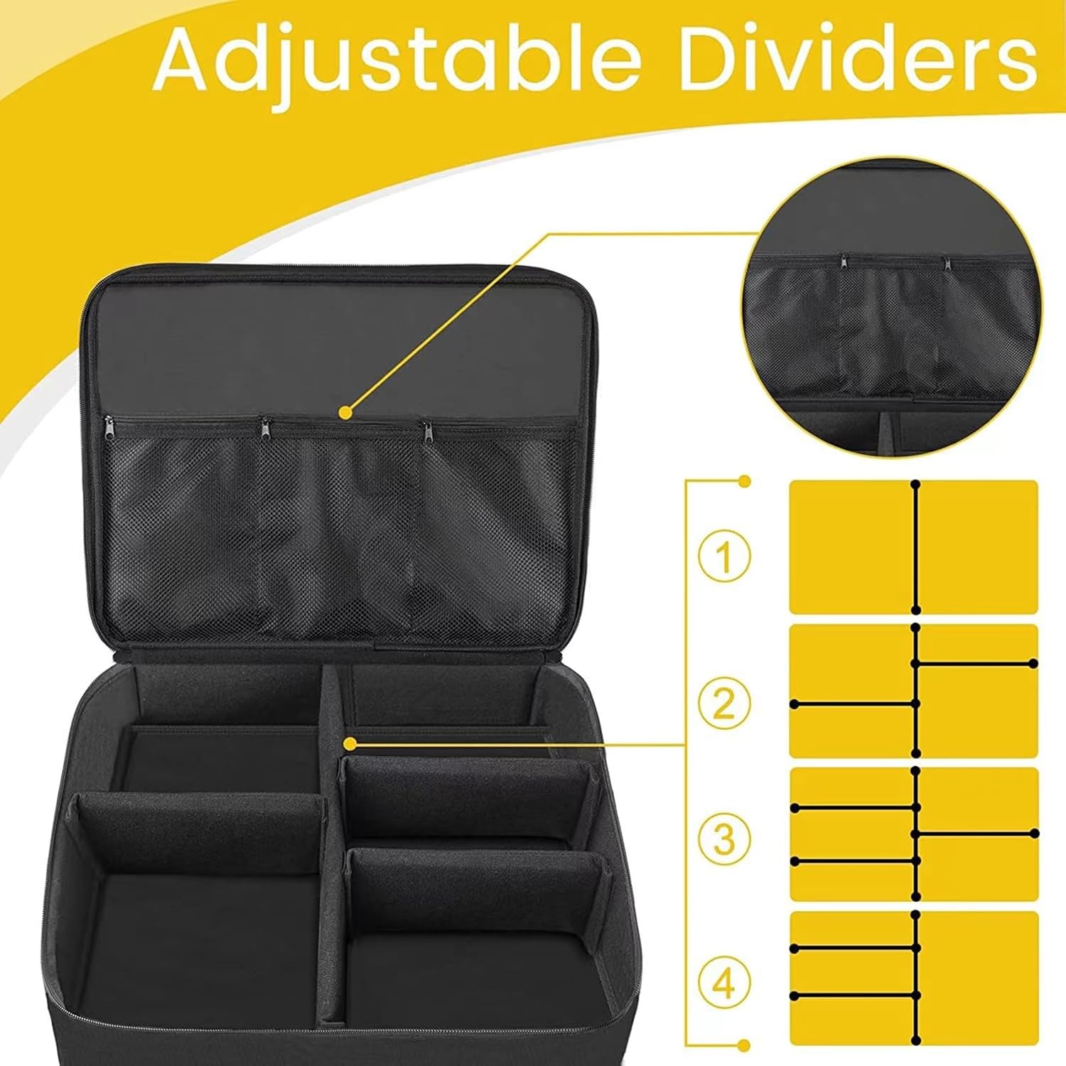Golfers Storage Expandable Compartment Zipper Microfiber Synthetic Leather Large Capacity Golf Essential Accessories Air Cushion