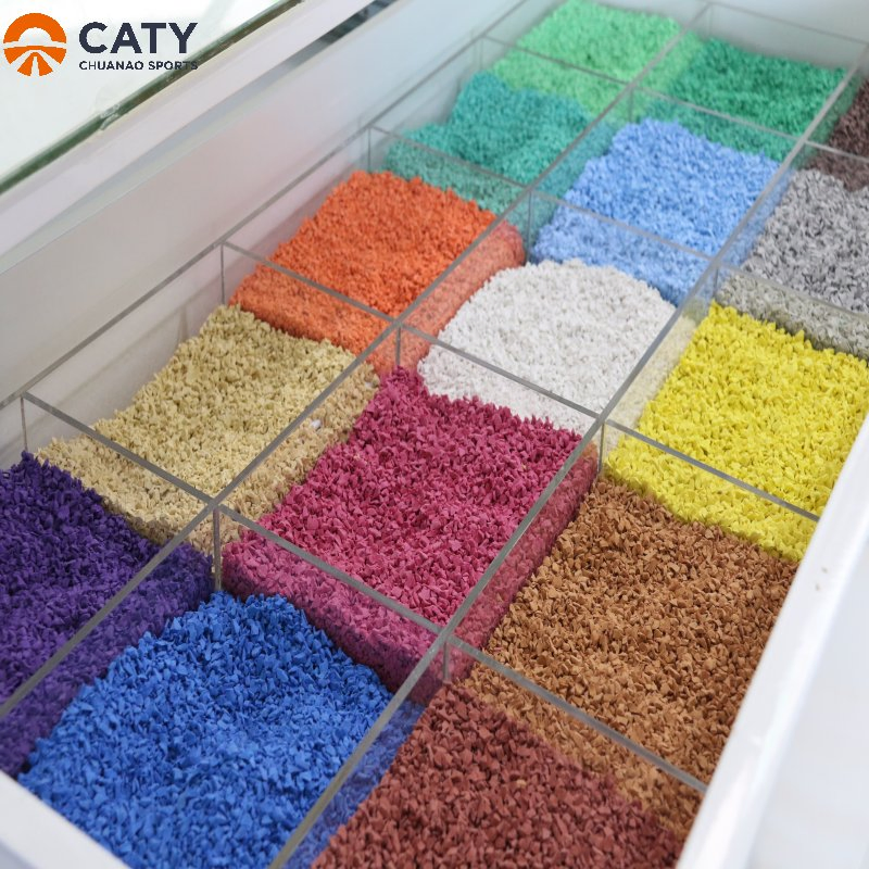 Outdoor Wet Pour Rubber Granules Sport Running Track EPDM Rubber Products