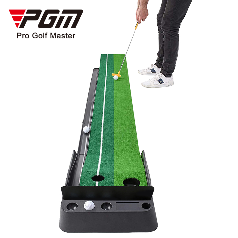 PGM TL004 Automatic Ball Return Mini Golf Swing Course Trainer Enhanced Training Aids for Garden Putting Mat Golf Practice