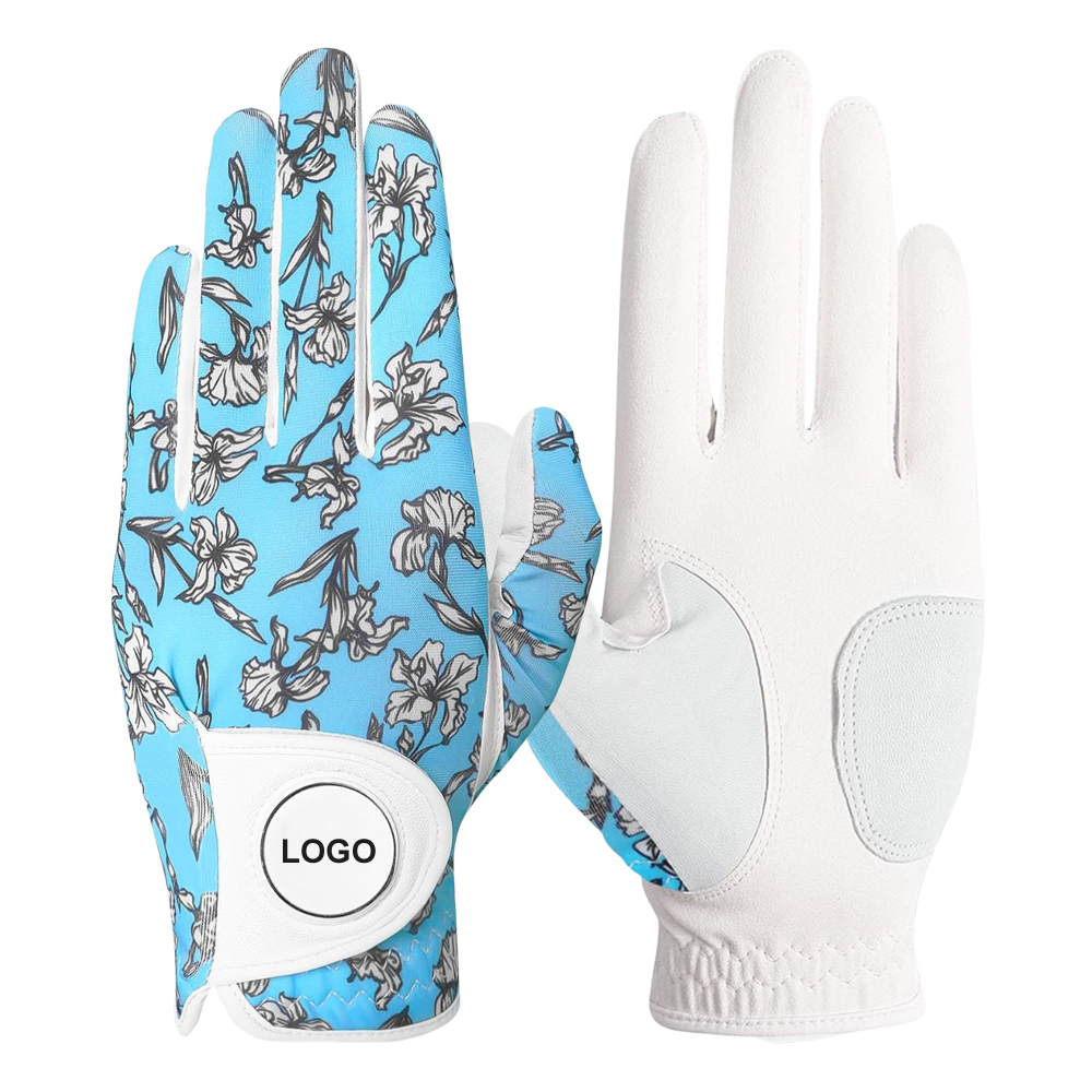 Premium Soft Breathable Logo Printing Cabretta Leather Golf Glove Factory Direct Competitive Pricing Golf Gloves Custom