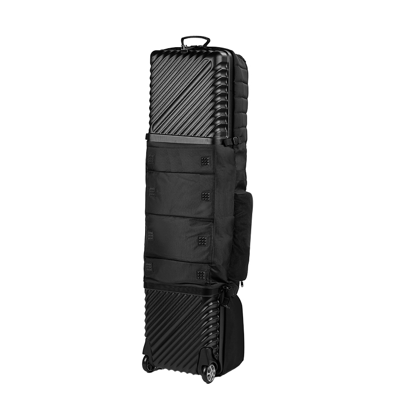 Collapsible ABS+nylon Waterproof Hardshell Golf Travel Cover Custom Golf Travel Bag with Wheels