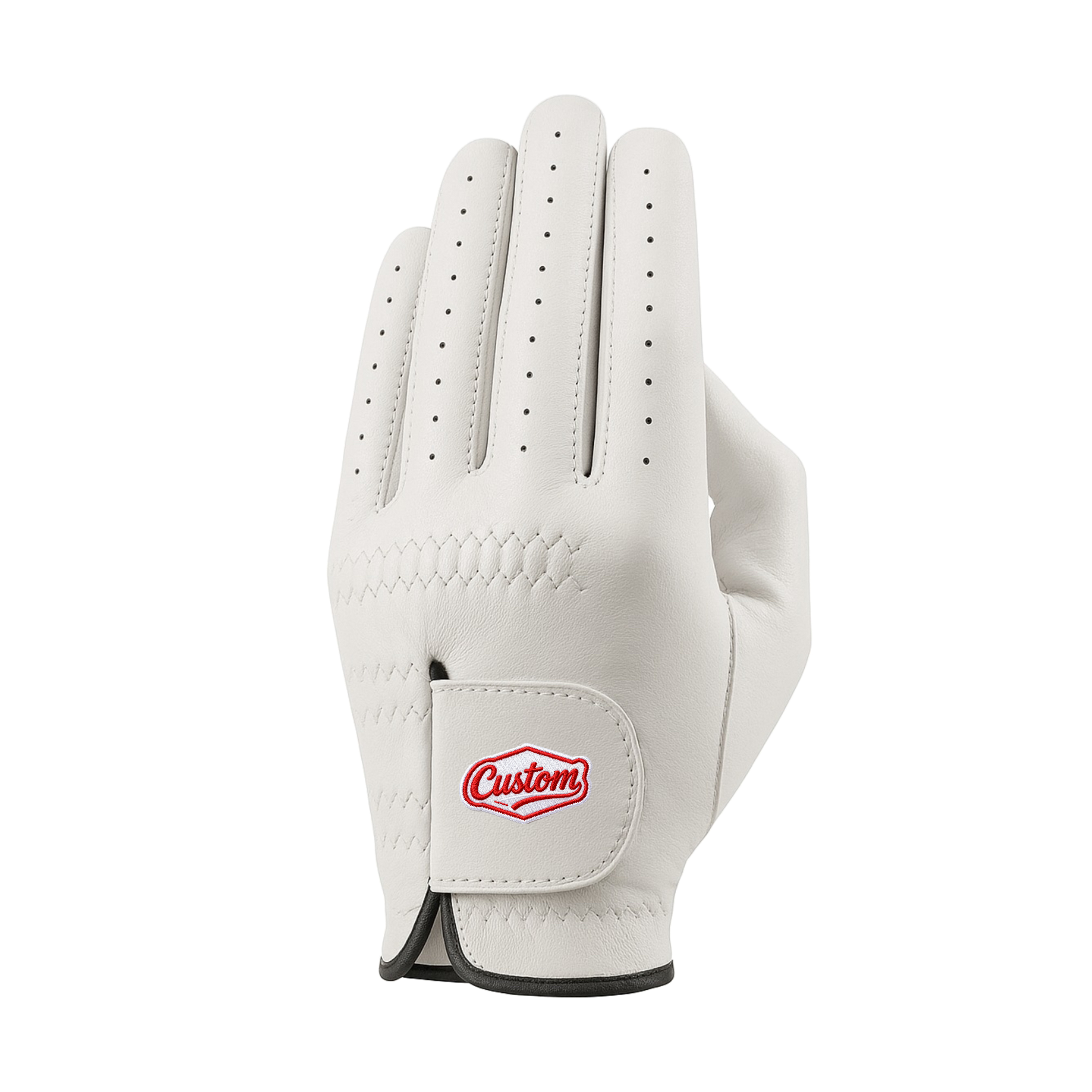 Professional Printed Anti Slip Great Feel Soft Fabric White Golf Gloves Model Glove Adult Outdoor Indoor Durable Genuine Golf