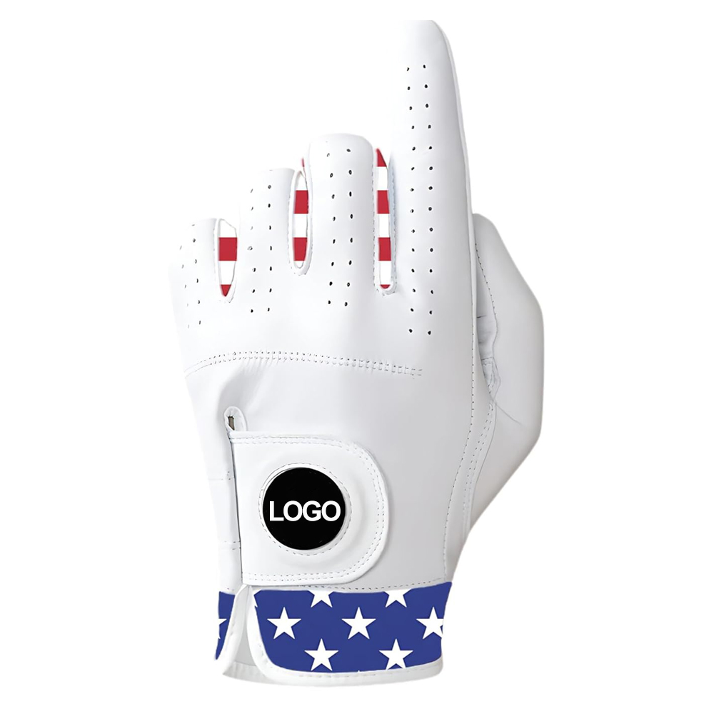 Factory Price Durable Premium Customized Logo Cabretta Leather Golf Gloves Custom Men Women Leather Golf Glove