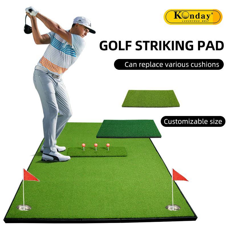 Konday Factory Price Golf Swing Mat New Style Whole Sale Combined Driving Practice Mat with Replacement Grass Golf Training Aids