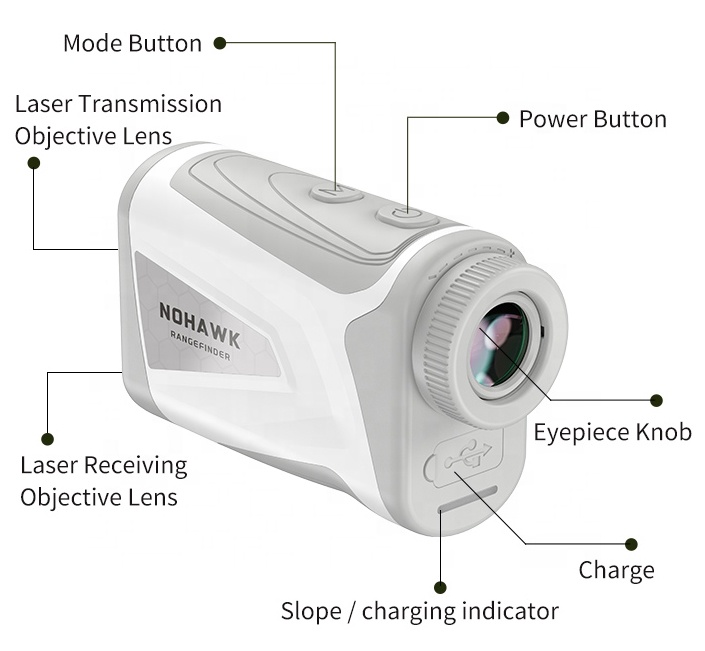 Factory Price 600M-1200M Golf Club Laser Works Telescope Laser Rangefinders Golf Rangefinder