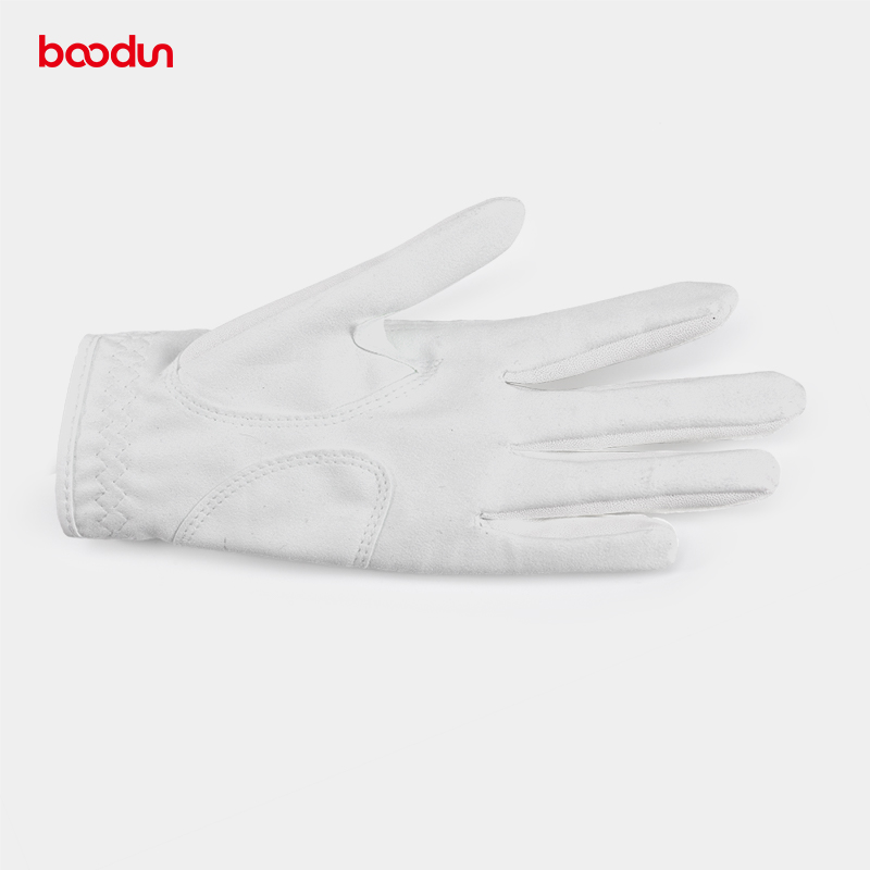 Wholesale Custom DDP Made Golf Gloves Summer Sports Gloves Men Left Leather PU Solid White Softness Golf Gloves