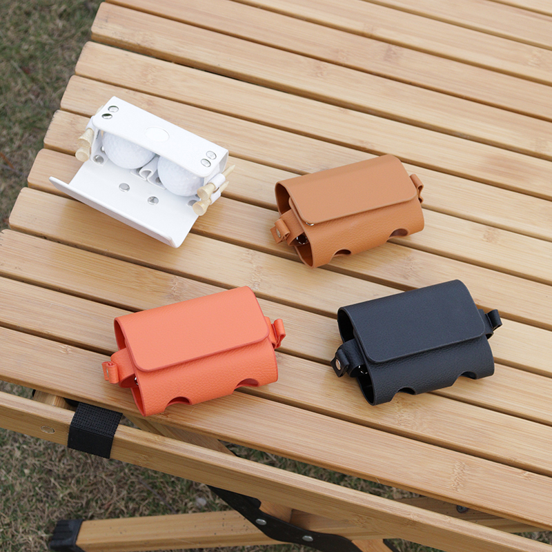 Premium PU Golf Ball Waist Bag Multi-Purpose Golf Carry Storage Case with Tees Holder Portable Golf Accessories for Golf Lovers