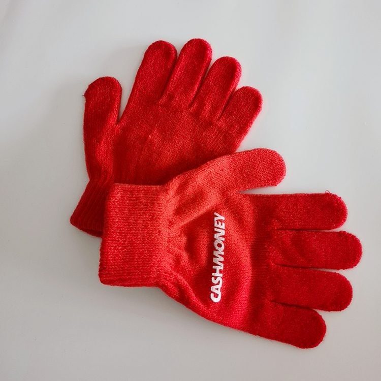 Fashion Design Custom Your Own Logo Fingerless Gloves Custom Logo Knitted Gloves