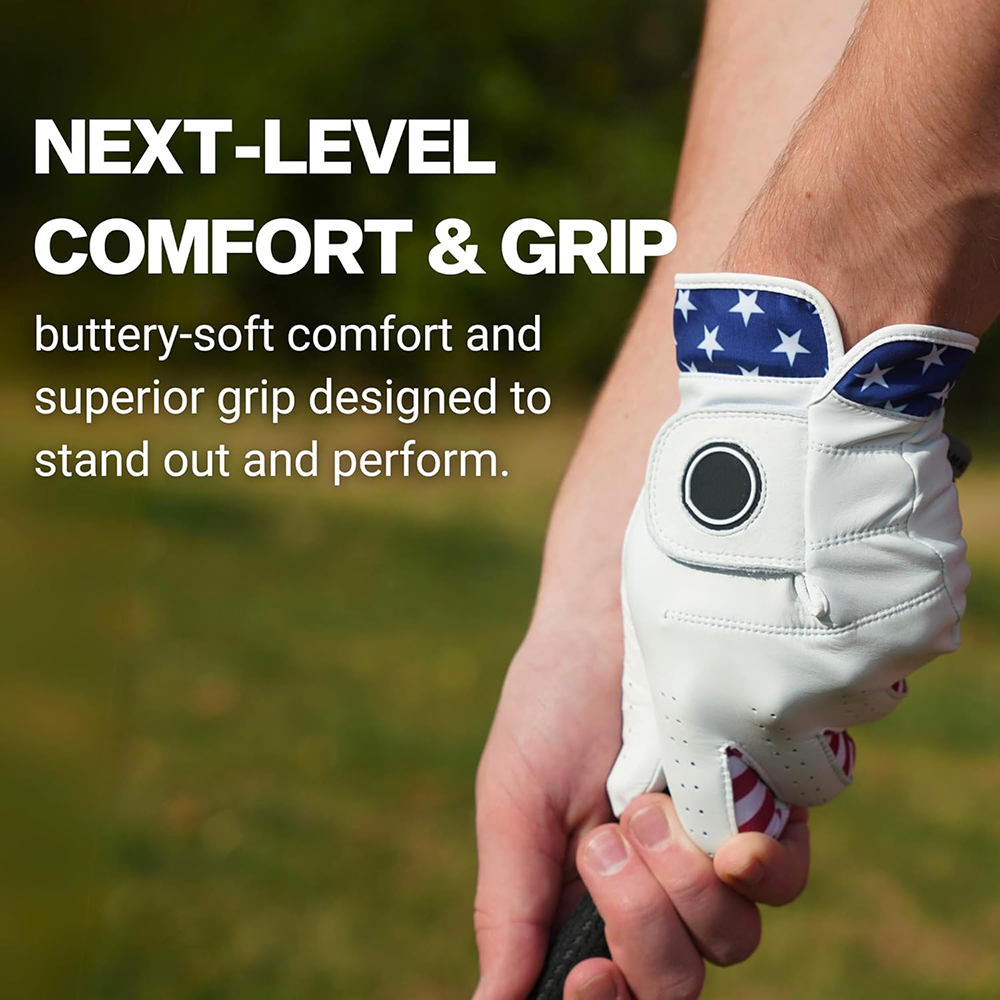 Factory Price Durable Premium Customized Logo Cabretta Leather Golf Gloves Custom Men Women Leather Golf Glove