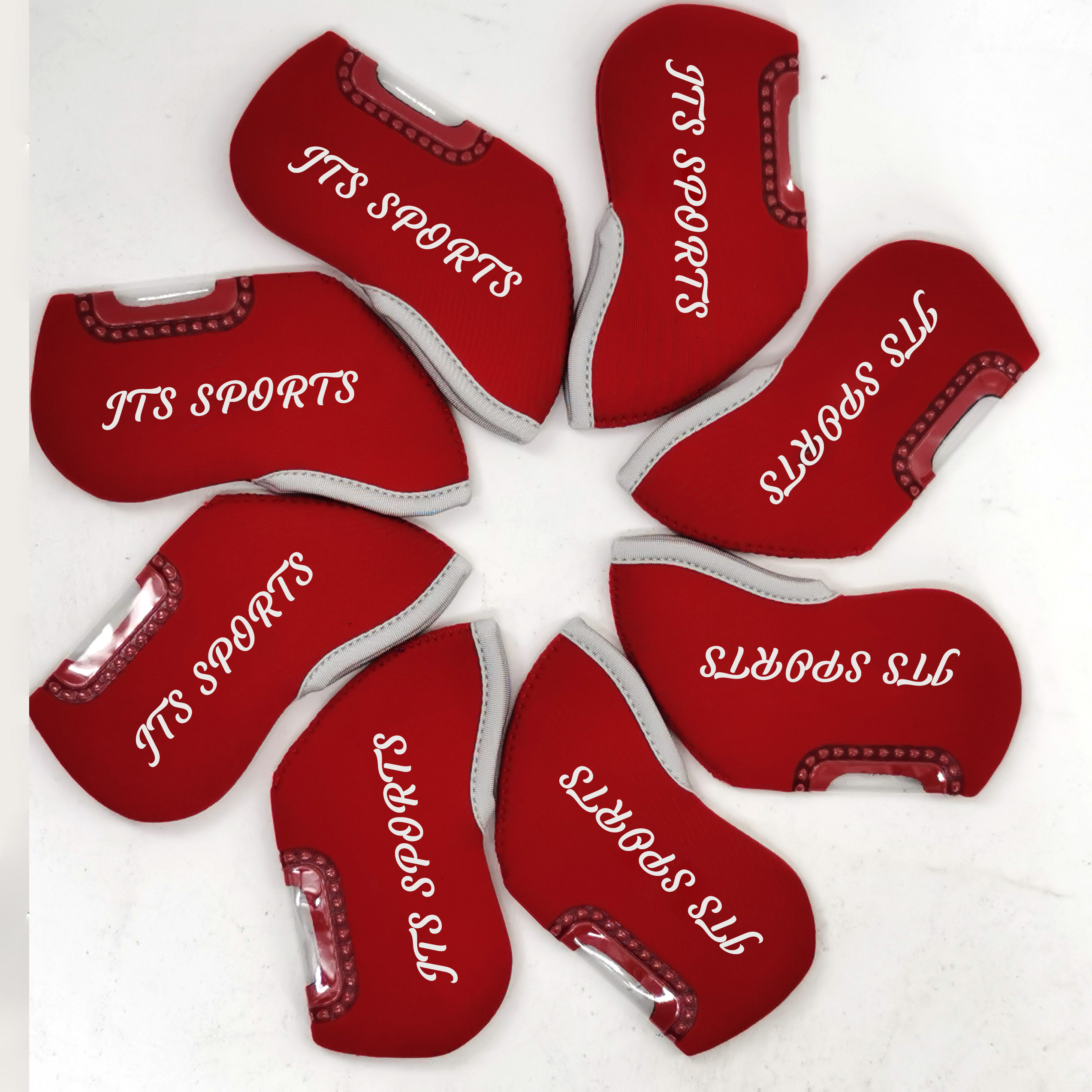 Factory Premium Bulk Golf Head Covers Printed Logo Design Golf Iron Club Headcover Set