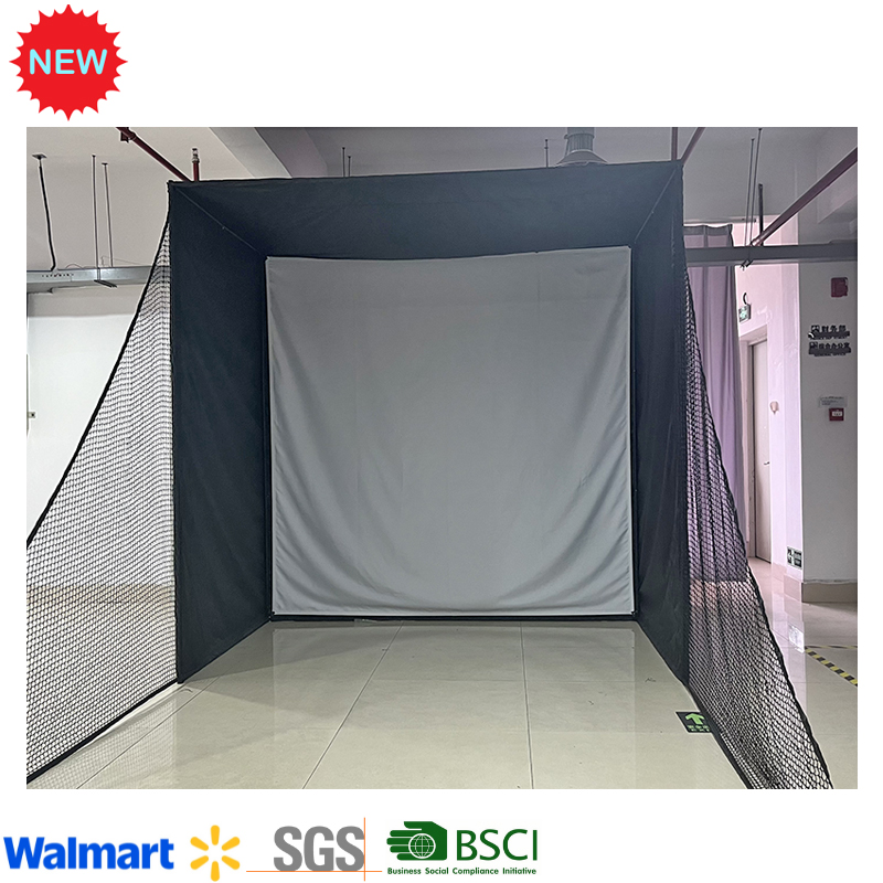 Factory Pro 10 X 8 Ft Golf Simulator Enclosure Net - Complete Set With Frame And HD Impact Screen Kit