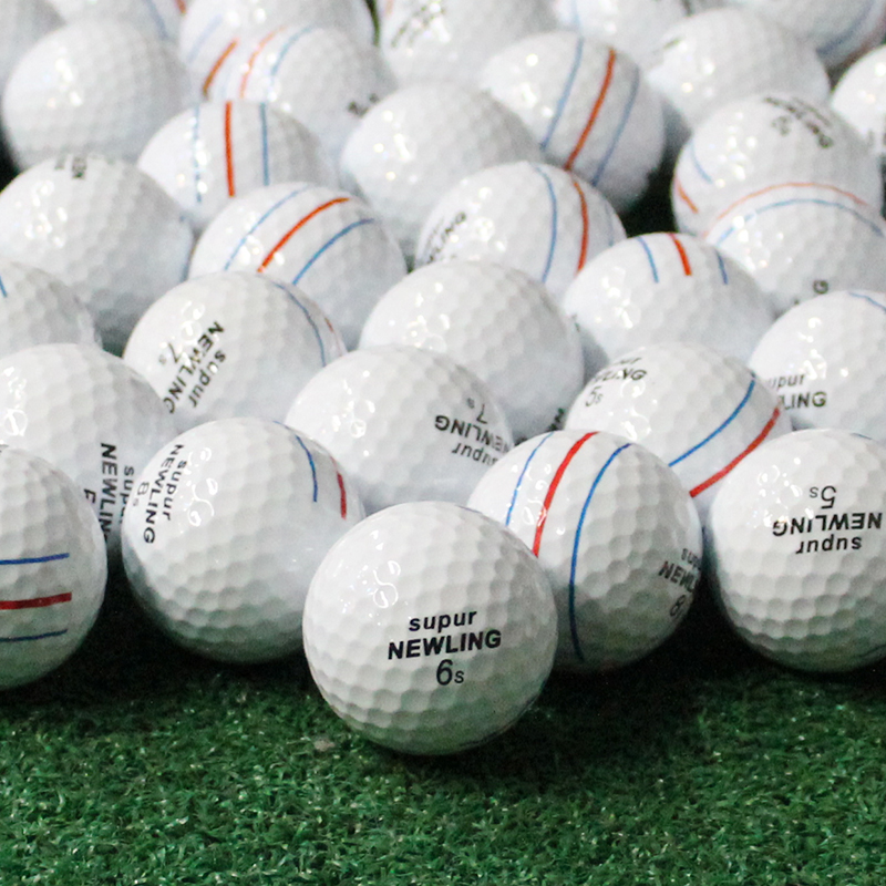 Custom Logo 3-piece Tournament Golf Ball Putting Practice Golf Balls with 3 Aiming Lines