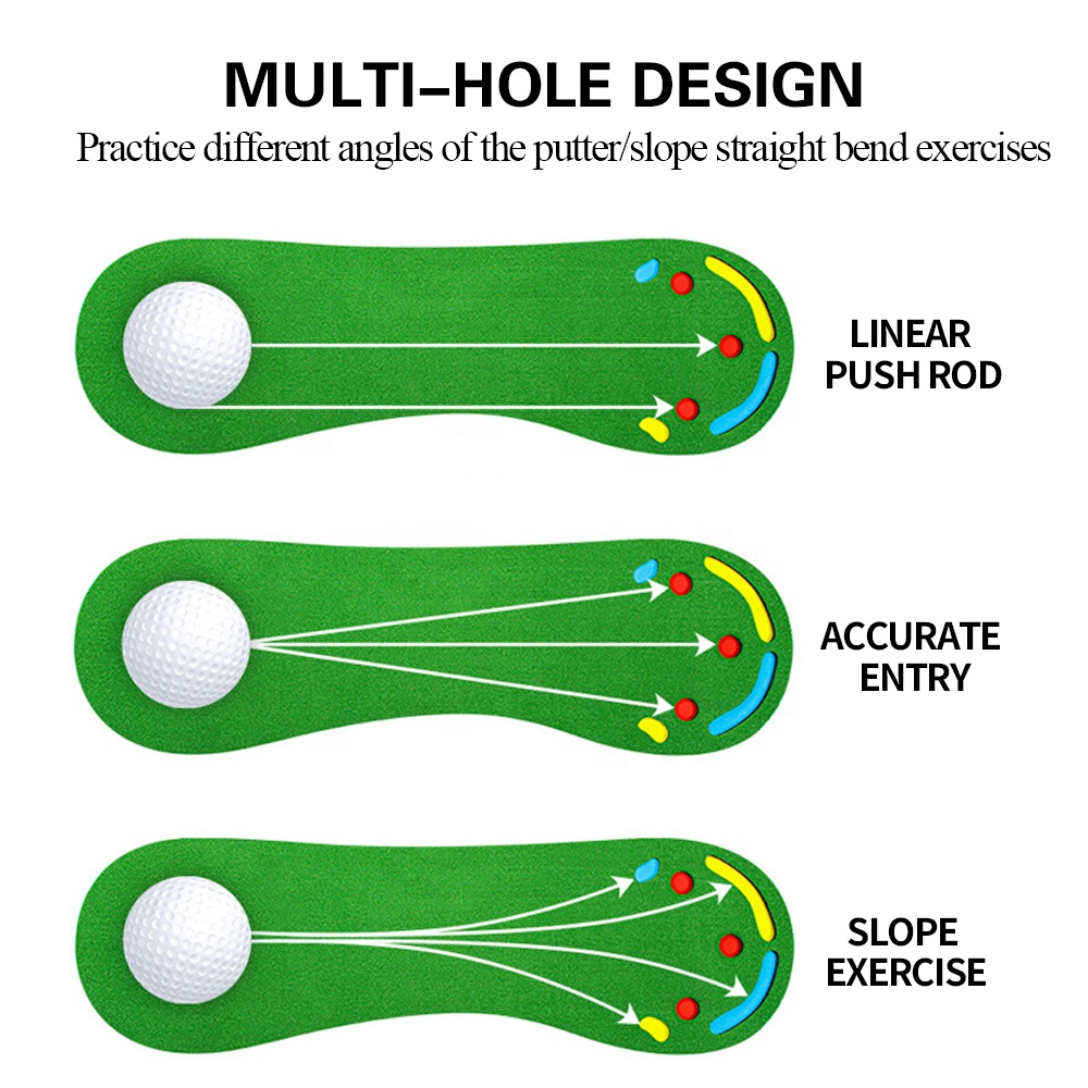 Golf Putting Green Mat for Indoors Outdoor Golf Course Practice Equipment Training Aid