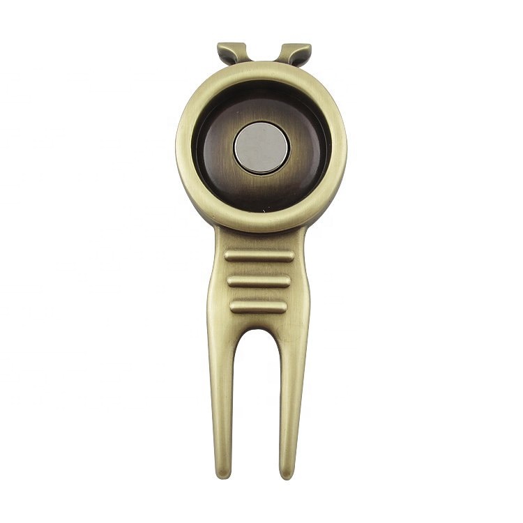 China Manufacturer Golf Accessories Custom Blank Stamped Metal Divot Tool