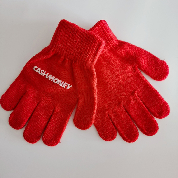 Fashion Design Custom Your Own Logo Fingerless Gloves Custom Logo Knitted Gloves