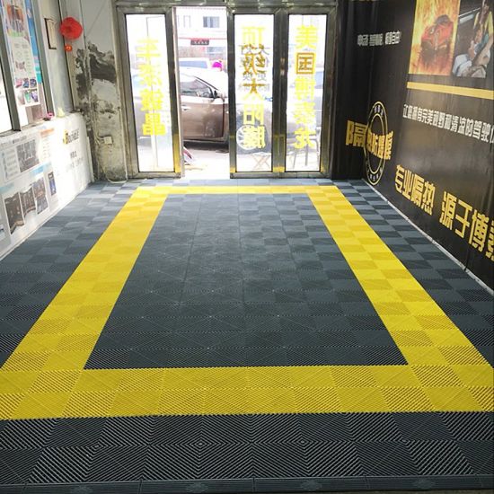 Anti-Slip Industrial PVC PP Interlocking Garage Floor Tiles Plastic Decking For Outdoor Patio Courtyard Click Installation-Made