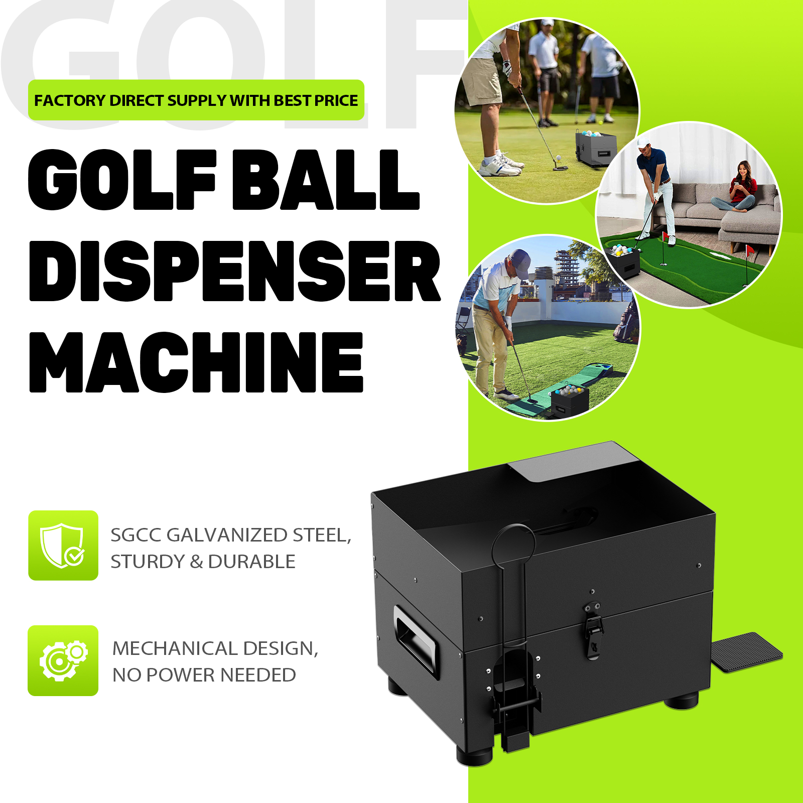 Metal Golf Ball Dispenser Machine For Driving Range Indoor Outdoor ODM OEM Factory Direct Supply Golf Ball Dispenser Machine