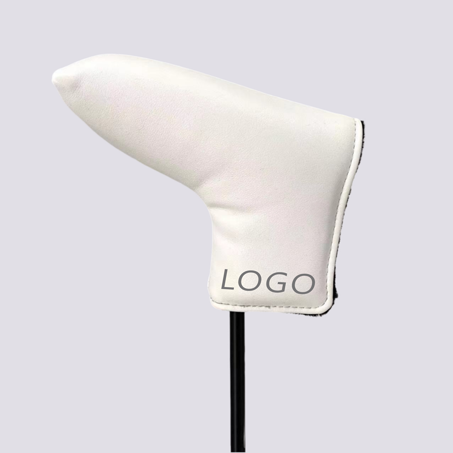 Factory OEM Golf Head Covers Putter Magnetic Embroidery PU Leather Golf Blade Putter Head Cover Custom Logo