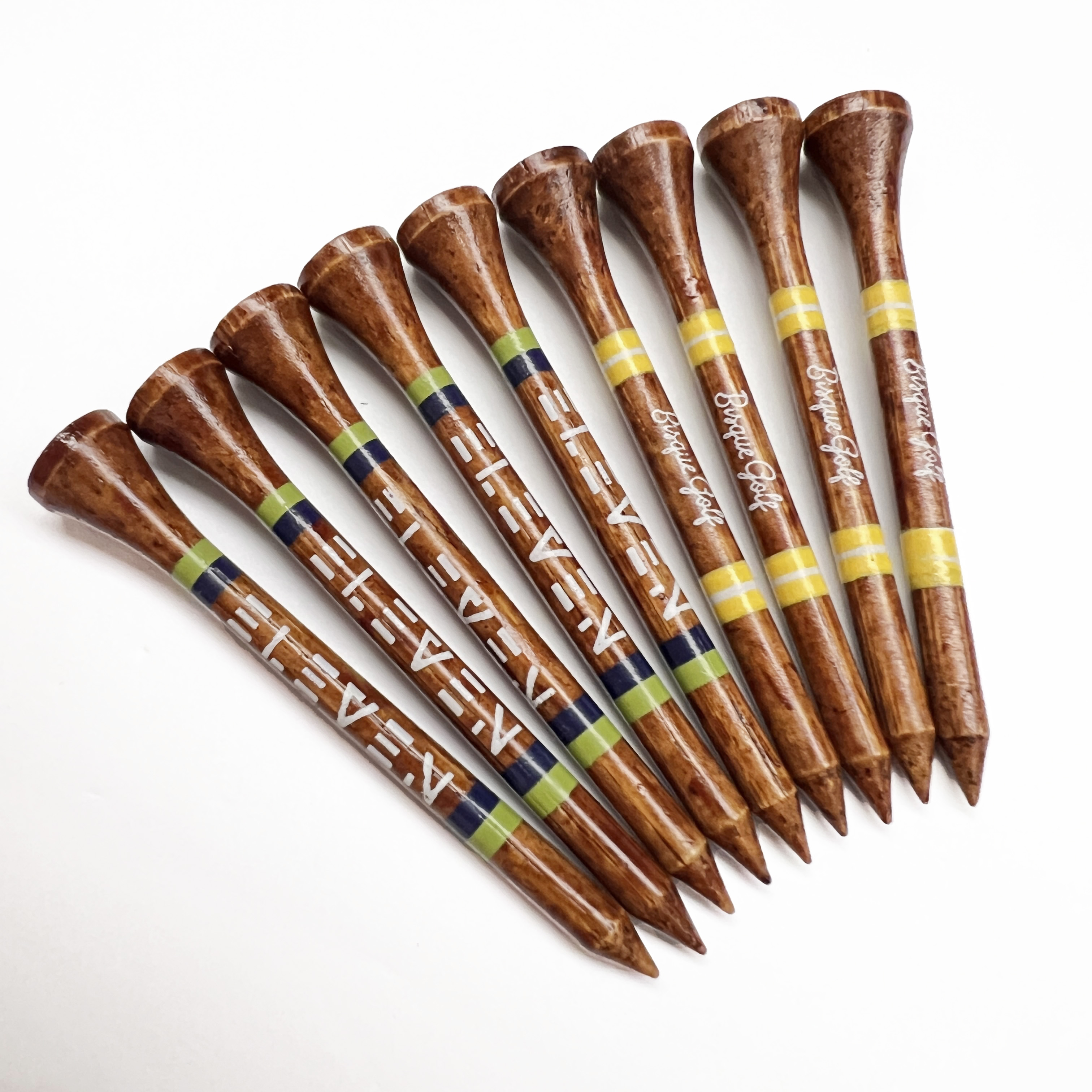 Biodegradable 100% White 83/70/54mm Wooden Bamboo Golf Tee With Custom Logo Print