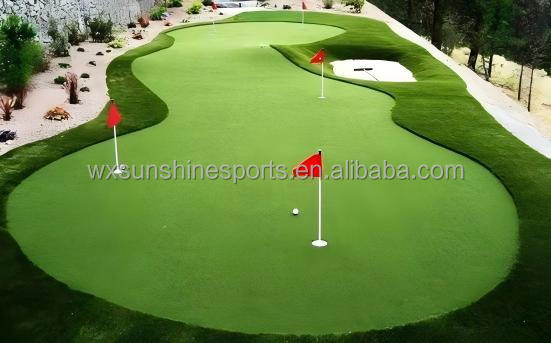 15mm 13mm 58800 63000 Stitches Density Golf Course Putting Green Synthetic Lawn Artificial Grass With 12mm Pile Height