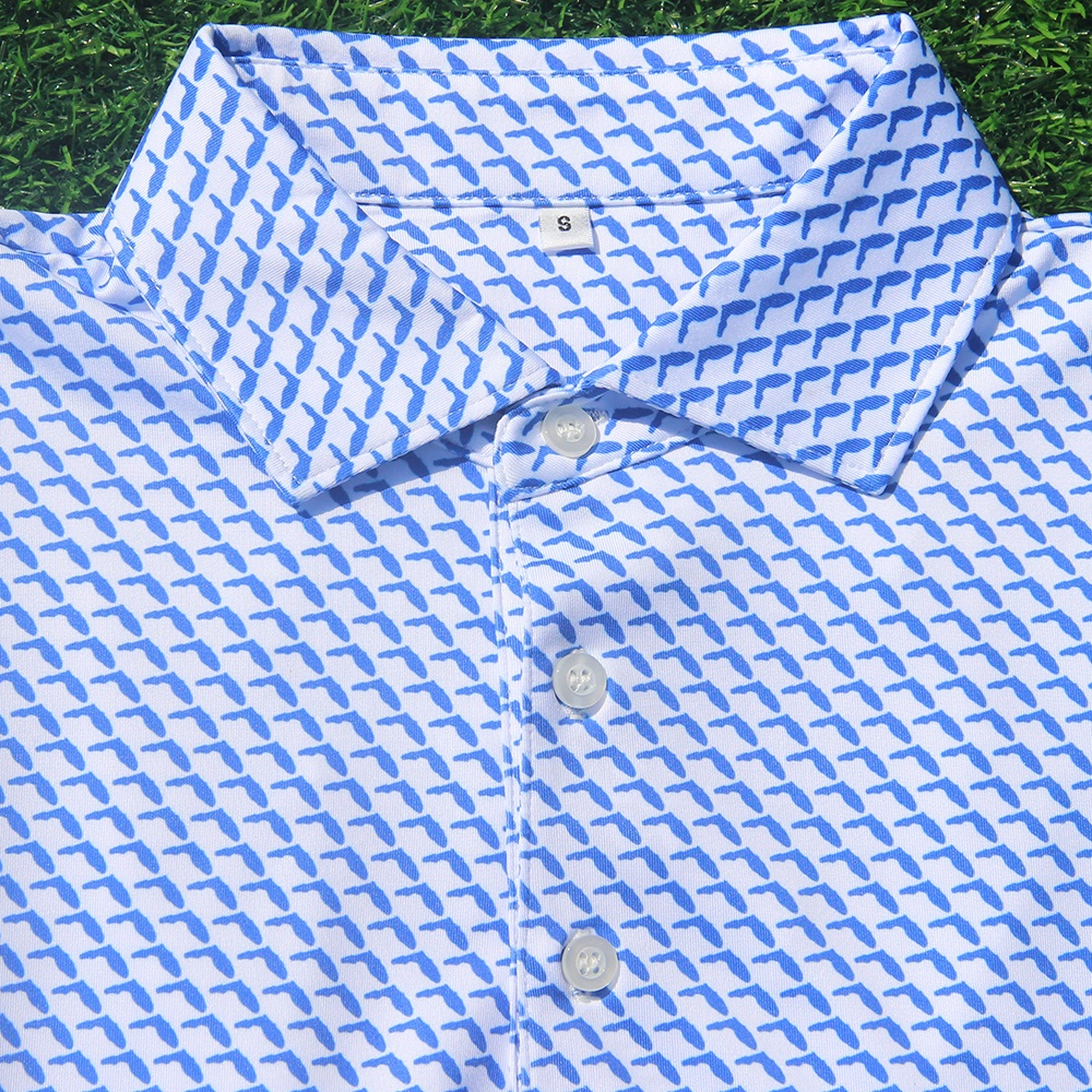 2026 High Quality Custom Logo Your Own Design Polyester Spandex Print Dry Fit Short Short Sleeve Men's Golf Polo Shirts