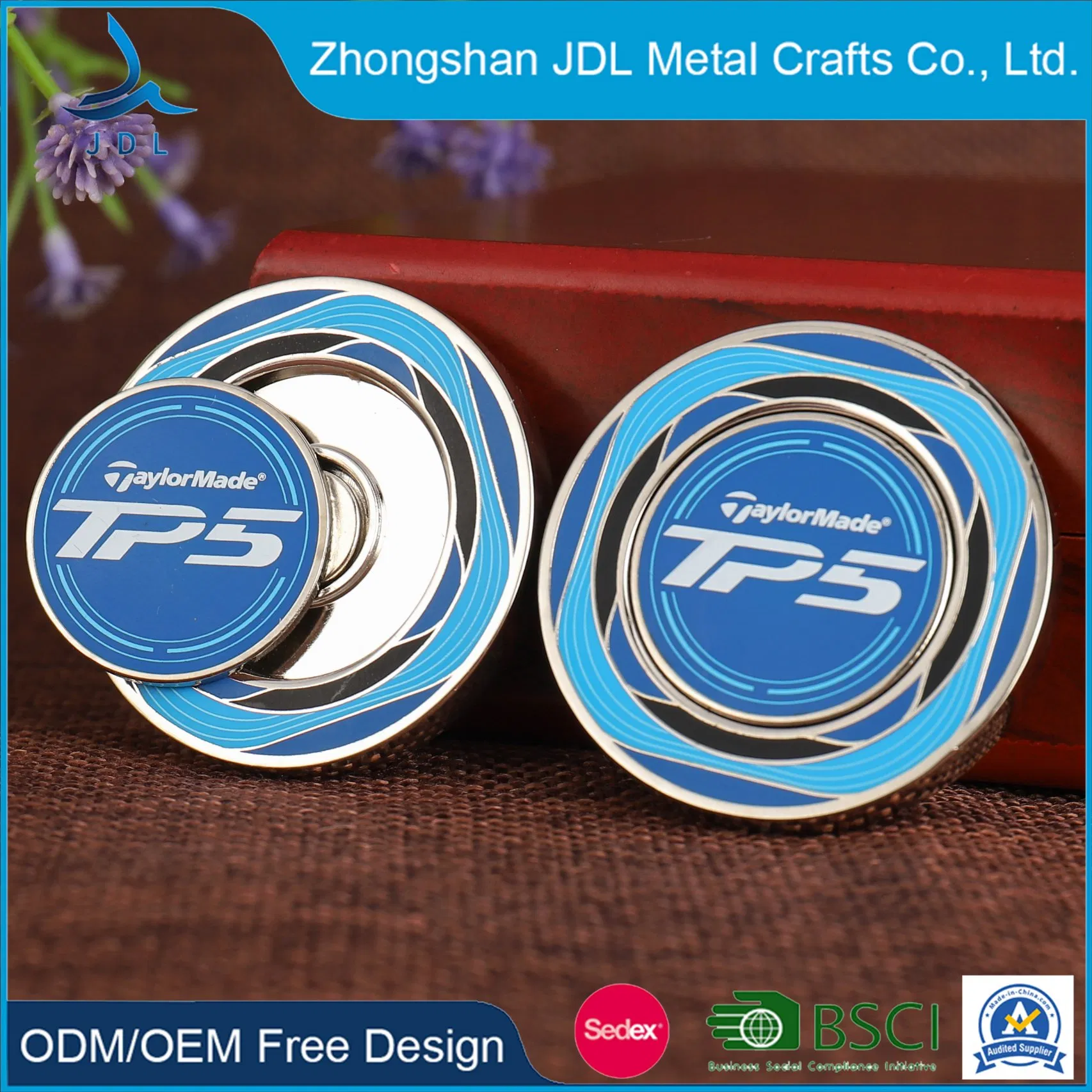 Fashion Cart Polo Shirt Trolley Umbrellas Stamp Custom Blank Magnetic Golf Ball Marker Equipment