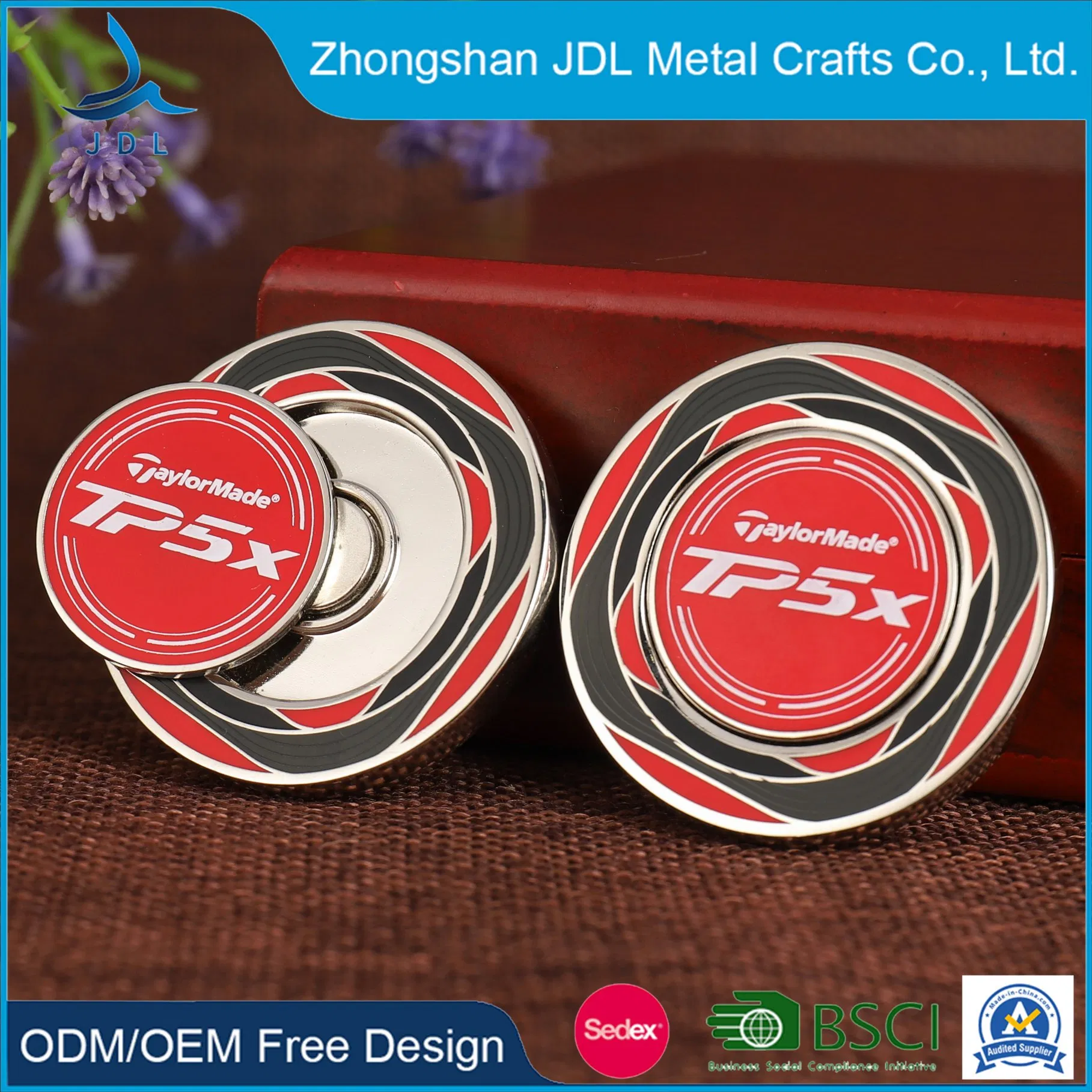 Fashion Cart Polo Shirt Trolley Umbrellas Stamp Custom Blank Magnetic Golf Ball Marker Equipment