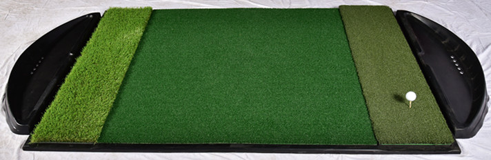 Tee Turf Mat for Golf Driving Range Hitting Training Practice Equipment With 35mm Tee Line Turf &amp; 10mm Foam Rubber
