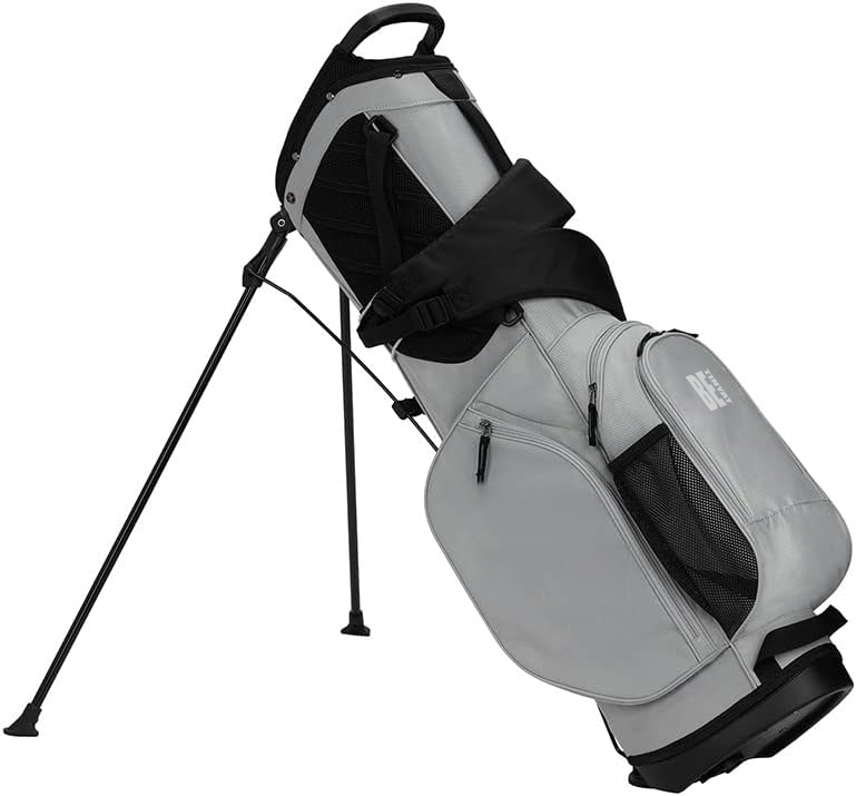 TINYAT Golf Bags with Adjustable Support Rod &amp; Detachable Shoulder Straps Soft Foldable Golf Covers Travel Sport Universal Gray