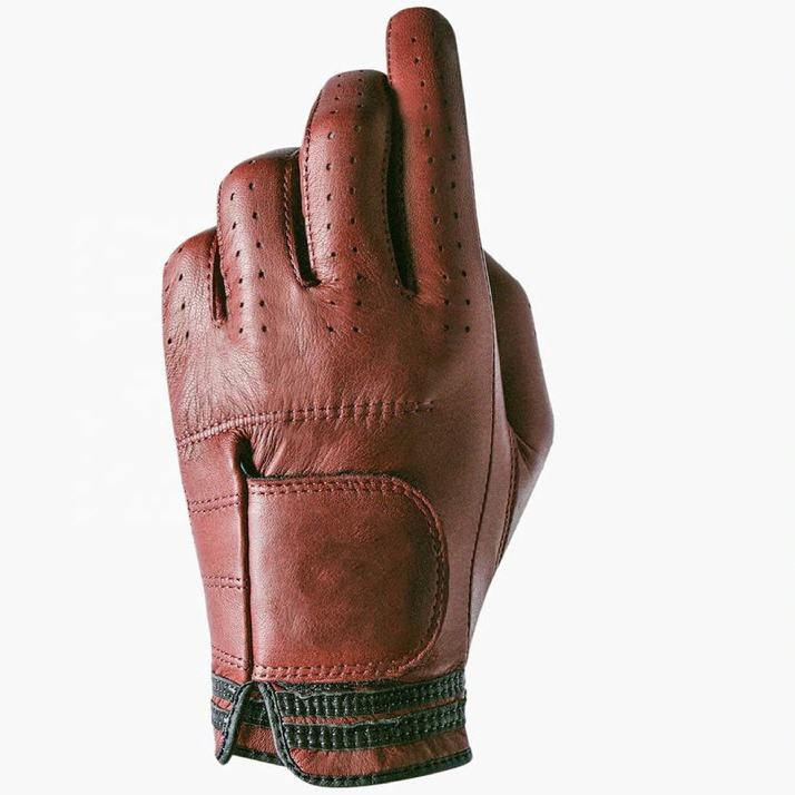 Custom Colors Custom logo Soft Breathable OEM Services High Quality Leather Golf Glove Cabretta Leather Golf Gloves