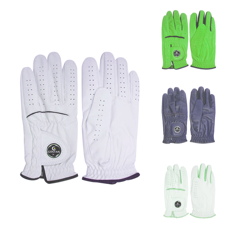 Wholesale Factory Price High Quality Custom Logo Sheep Skin Anti-slip Golf Gloves Cabretta Leather
