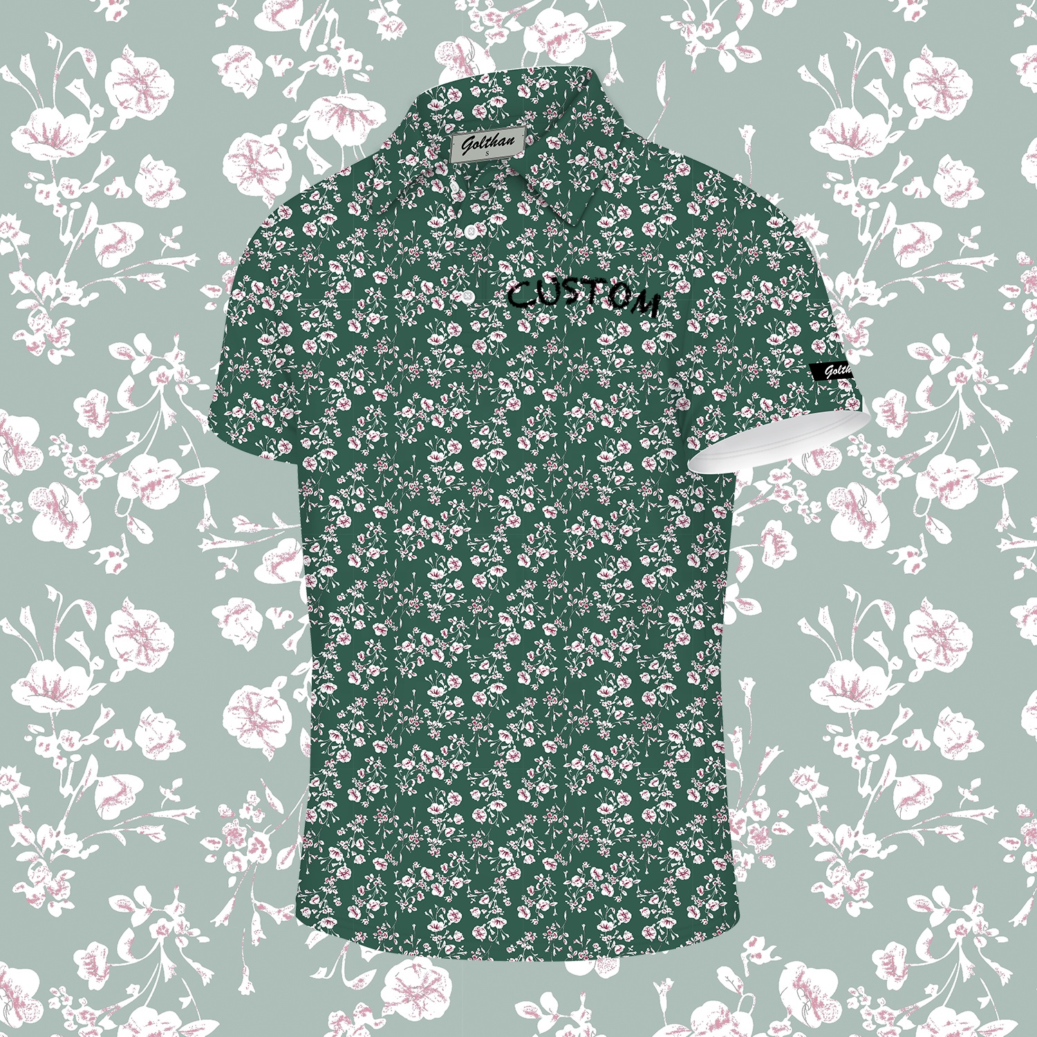 Golf Clothing Manufacturer Custom Pattern Polyester Spandex 4 Way Stretch Quick Dry Fitted High Quality Mens Golf Polos Shirts