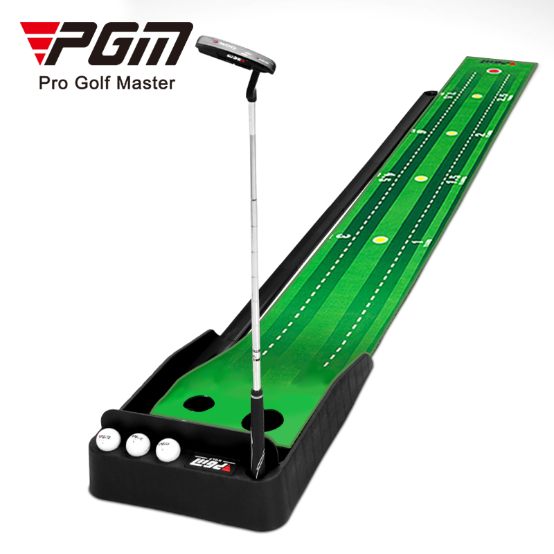 PGM TL004 Automatic Ball Return Mini Golf Swing Course Trainer Enhanced Training Aids for Garden Putting Mat Golf Practice