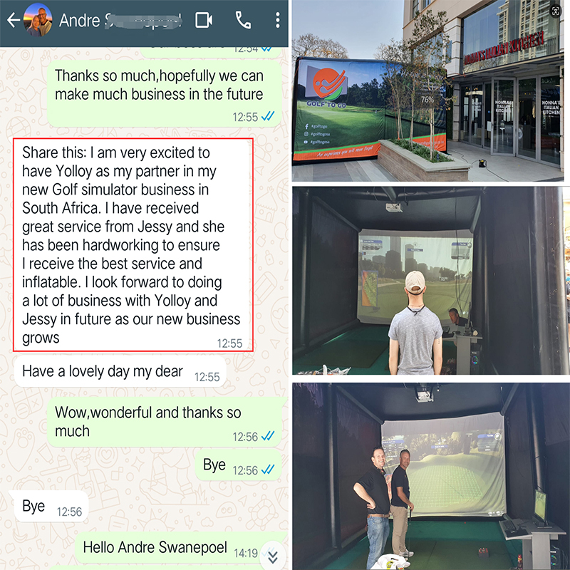 Customized Full Swing Virtual Inflatable Golf Simulator Tent for Golf Course or Home Use