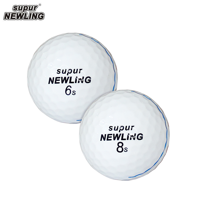 Custom Logo 3-piece Tournament Golf Ball Putting Practice Golf Balls with 3 Aiming Lines