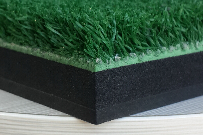 YGT-155B Golf Mat 5X5 Nylon Turf Golf Hitting Driving Range Mat for Golf Practice Training Aid Equipment with Hard Rubber