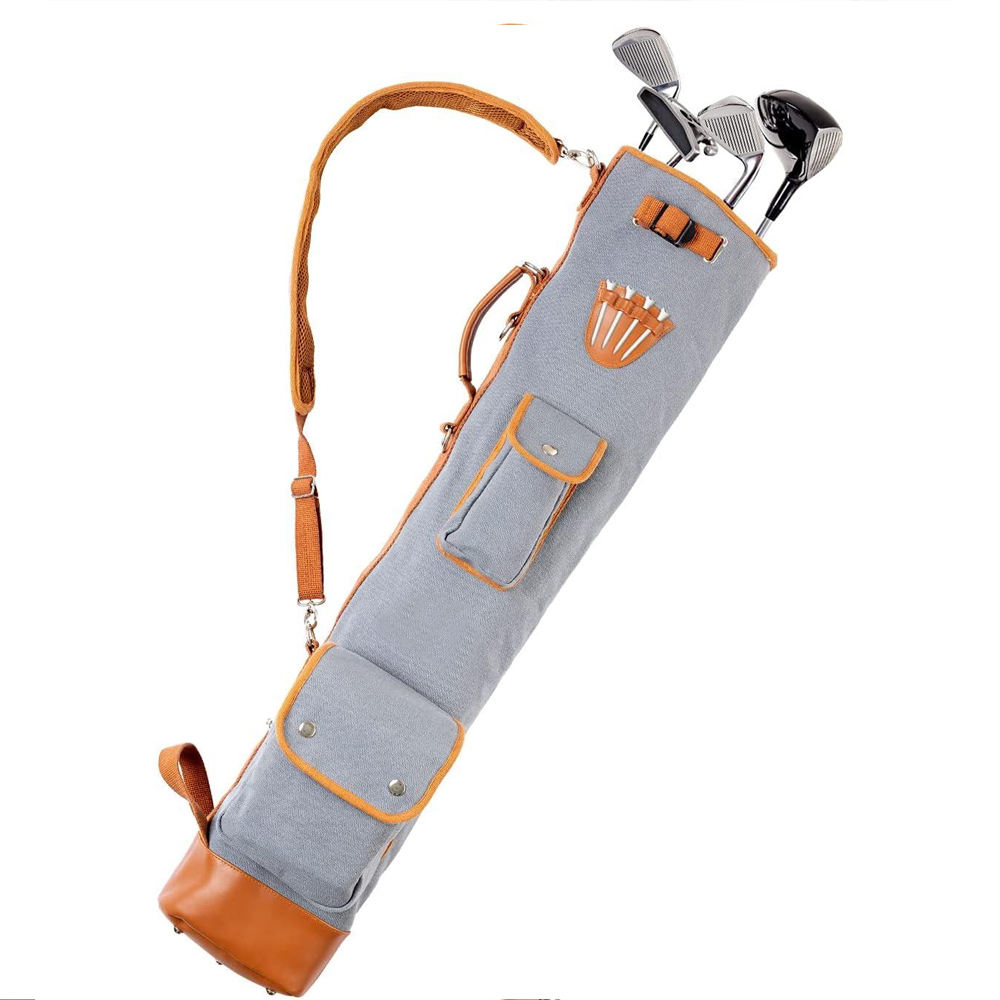 Premium Quality Custom Made Leather Golf Stand Bags Zipper Closure Custom OEM/ODM Lightweight Portable Eco-Friendly Durable