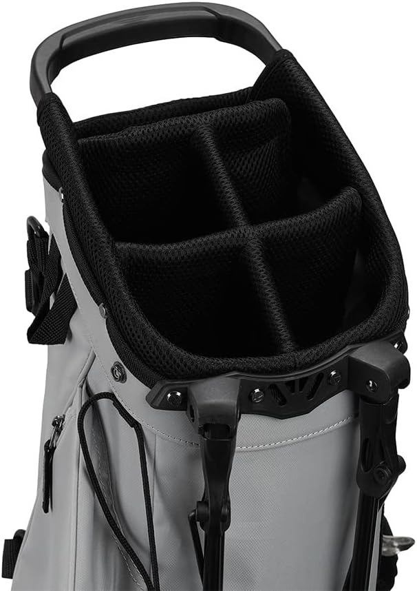TINYAT Golf Bags with Adjustable Support Rod &amp; Detachable Shoulder Straps Soft Foldable Golf Covers Travel Sport Universal Gray